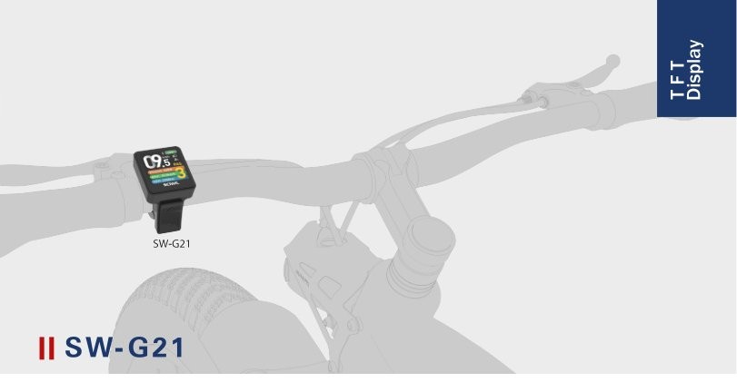 SW-G21 TFT Display installed on e-bike