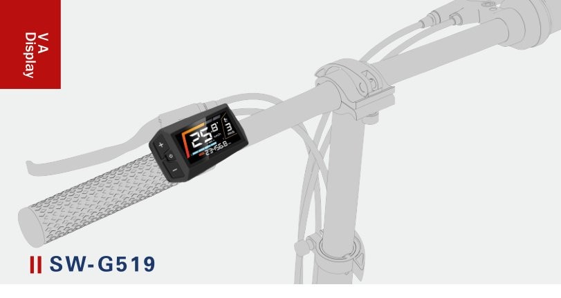 SW-G519 VA Display installed on e-bike