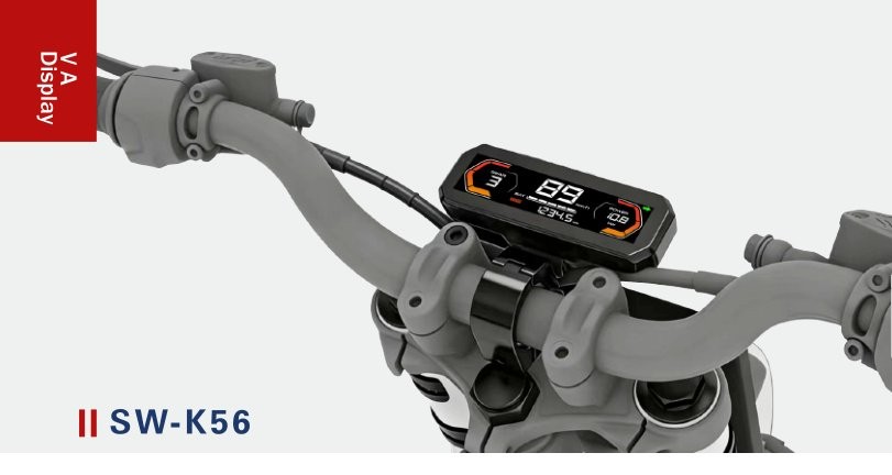 SW-K56 VA Display installed on e-bike
