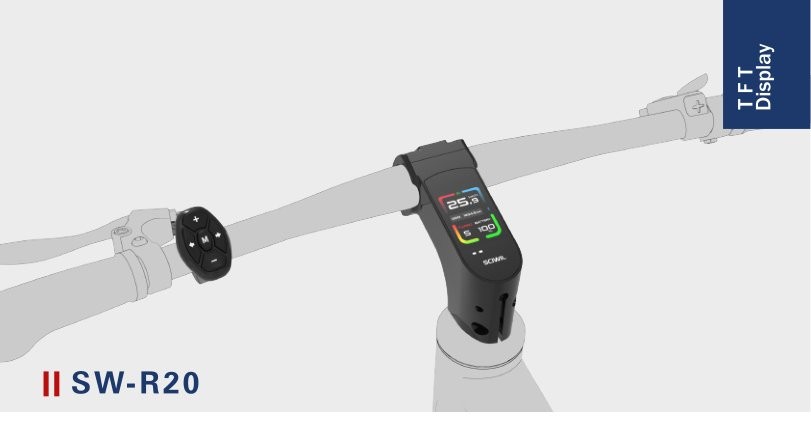SW-R20 TFT Display installed on e-bike