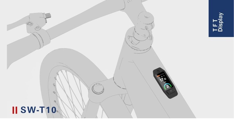 SW-T10 TFT Display installed on e-bike